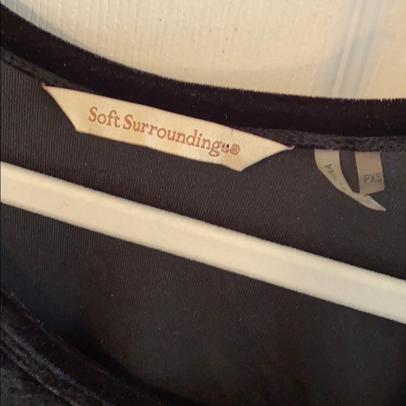 Soft Surroundings XS black velvet dress - Picture 2 of 3